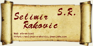 Selimir Raković vizit kartica